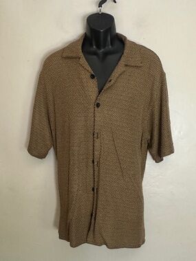 Giorgio Danieli Stretch Short Sleeve Shirt 21" armpit to armpit unstretched